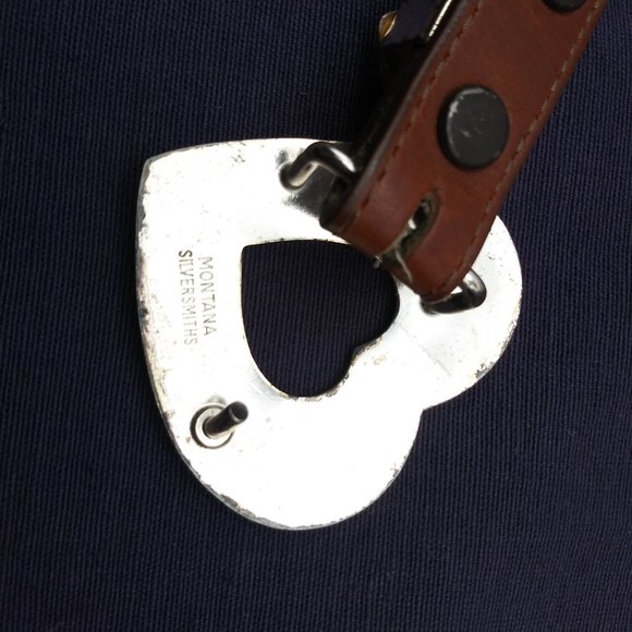 Vintage Justin Leather Belt w/Heart Buckle